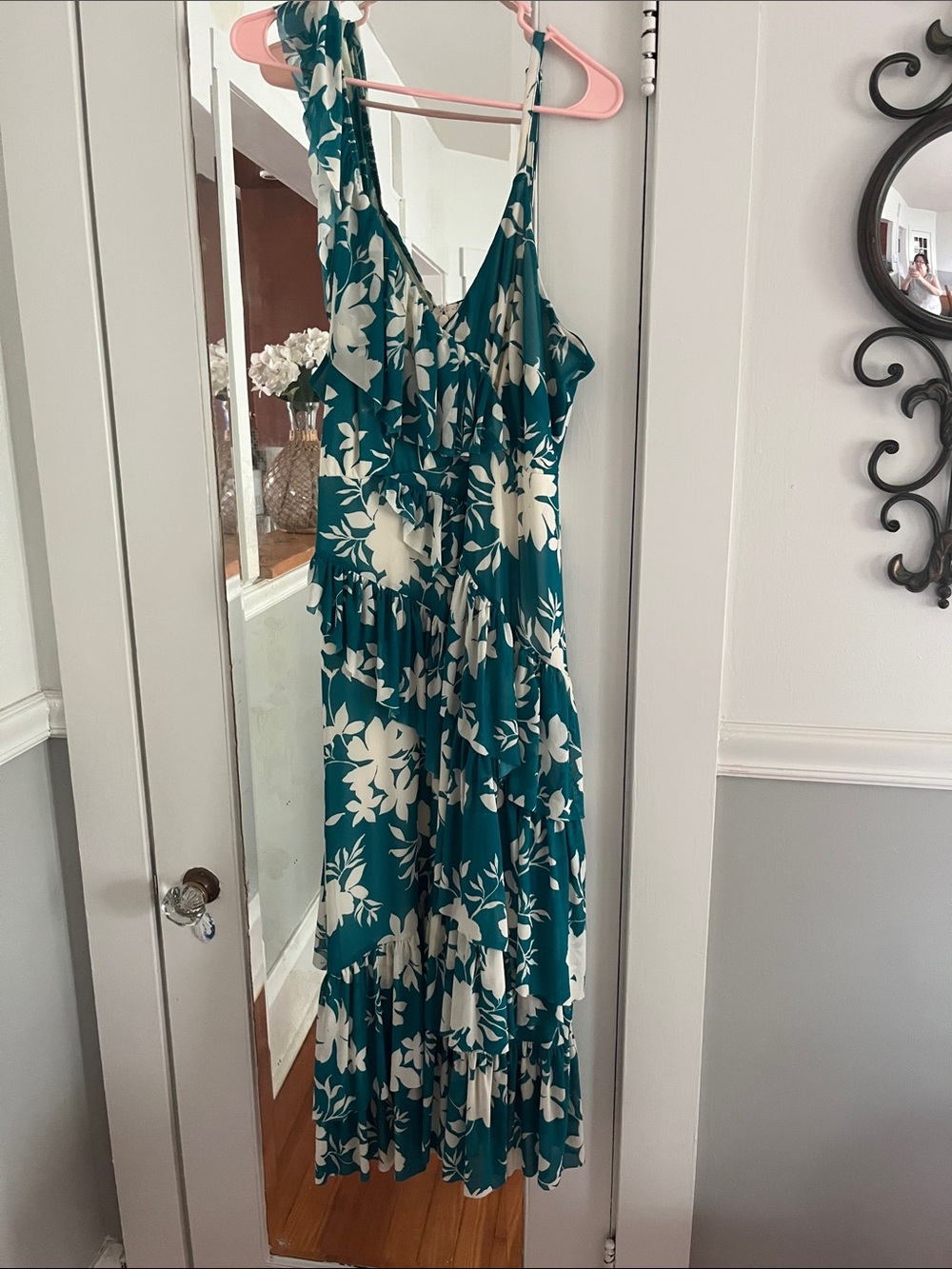 torrid Teal and White Floral Maxi Dress